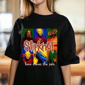 Slipknot Here Comes The Pain Tee Shirt, Devil Rock Shirt, Slipknot Band 90s